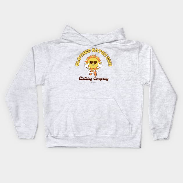 Sunny Groove: Clothes Cache Sun Tee Kids Hoodie by ElevateWear